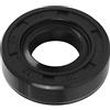 QUARKZMAN 12 x 24 x 7mm TC Olio Sigillo x Gomma Doppio Labbro per Moto Alberi Motore e Pompe Idrauliche, [Nero]