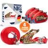 NTG 4 cinghie di ancoraggio Cinghie di ancoraggio in due pezzi con cricchetto per rotaia di linea aerea con attacco terminale 2 pezzi lunghezza 3400 mm 1500 daN | DIN EN 12195-2