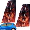 Nuytghr Adesivi per auto a forma di lupo, adesivi in PVC, lupo nero inghiottito dalle fiamme, antigraffio, stile audace, tutte le stagioni, maschi adulti, appassionati di auto