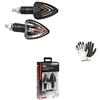 MOTO SPORT MONDO COMPATIBILE CON BETA MOTOR BETA RR 50 MOTARD SKULL COPPIA DI FRECCE A LAMPADINA 21W IN CARBON LOOK OMOLOGATO 90066 LAMPA FOCAL INDICATORI DI DIREZIONE