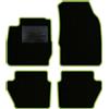 QUEMAR Tappetini Auto compatibili con Ford Fiesta MkVI 6 serie 2008-2017/Kit Tappeti Moquette e Gomma su Misura (Set 2 Anteriori + 2 Poster.)/Ricami e Colori Personalizzati (0 Ricami, Bordo V.Acido)