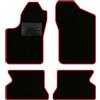 QUEMAR Tappetini Auto compatibili con Fiat 600 anno 1998-2010 / Kit Tappeti in Moquette e Gomma su Misura (Set 2 Anteriori + 2 Posteriori) / Ricami e Colori Personalizzati (0 Ricami, Bordo Rosso)
