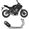 MIVV scarico completo mk3 carbonio compatibile con yamaha mt07 mt-07 2014 2015 2016 2017 2018 2019 2020 2021