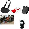 farbrothersonline FASCETTA SALVASCARPE COMPATIBILE CON CAMBIO SALVASCARPE PROTEGGISCARPA PER MOTO NERO IN PELLE NATURALE CON FASCIA AL TALLONE E SUOLA ELASTICA+OMAGGIO