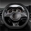 YUCHUJCGSS Copri Volante Per Suzuki Per Swift 2017 2018 2019 2020 2021 2022 Sport Accessori Auto In Pelle Microfibra D Forma 38 Centimetri Copertura Volante Dell'automobile Coprivolante Auto(BLACK)