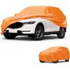 Partuto Copertura Auto Impermeabile Per Mazda CX5 1pc Antipioggia AntiUv | Materiale Film Alluminio Cotone, Dimensione 480x148x148cm, Strisce Riflettenti, Tutte Stagioni, Cerniere, Cordino Elastico
