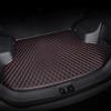 WXRNBN Auto Tappetino per Bagagliaio per VW Golf 8 8.5 2020-2024 2025, Auto Pelle Tappetini Bagagliaio Tappeto Baule Fodera Bagagli Antiscivolo Impermeabile, black red