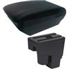 PaCsci Poggia braccio Auto Per Fit Jazz 1 2002 2003 2004 2005 2006 2007 Box Portaoggetti Per Bracciolo Auto Bracciolo console centrale(F All Black No USB)