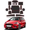 YEE PIN Fiesta 8 tappetini antiscivolo per plancia di comando e vani portaoggetti auto Compatibili con Ford Fiesta MK8 2017-2021 2022 accessori in gomma per rifiniture interni