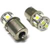 CARALL Lampada Led Canbus BA15S G18,5 R10W No Errore Bianco 12V Luci Posizione Piedi Dritti 7 Smd 5050