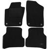 J&J AUTOMOTIVE Tappetini in Tessuto per Seat Ibiza 4 6J 2008-2017, Set da 4 Pezzi Anteriori e Posteriori, di Velluto su Misura, Antiscivolo, Colore Nero