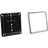 AMAS The Best KIT PORTATARGA+CORNICE EUROPEO MOTOCICLI ACCIAIO INOX MADE IN ITALY NUOVO CODICE DELLA STRADA (nero+cromo)