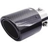 Simoni Racing TRX/120C Terminale di Scarico Universale, Uscita Singola inclinata 102 mm, Acciaio in Inox e Carbonio
