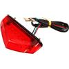 MUELODSIC Fanale Posteriore Moto Led Rosso Con Funzione Freno Avviso Per Motociclette e E-bike Design Resistente e Brillante Per Sicurezza Stradale