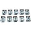 iSpchen 10 Pezzi Clip Dado a U,M5 U Dado Spire Clip Di Fissaggio, U Dado Velocità Elementi Di Fissaggio Vite Spire Speed Fastener Kit Bulloni Corpo Carenatura Per Moto Dado Clip Di Fissaggio