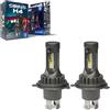 DISCORAMA® KIT LAMPADE LED SIRIUS H4 12V 6000K CHIP CSP COPPIA FARI AUTO MOTO LUCE BIANCA
