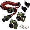 SERTPLAS 2 poli NATO 50mm² Elettrorotolo, 2 x 50 mm², 4 metri rotolo NATO, 12V/24V cavo a spirale NATO, 2 x presa NATO con 50 mm² incl. guarnizione in gomma, utilizzabile anche per avviamento di