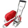 LOADCARE Ergo - Cinghia di ancoraggio 5 tonnellate | LC 2500 daN, cinghia con cricchetto a leva lunga e gancio a punta, 2 pezzi (1, lunghezza: 8 m)