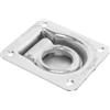 Anneome Gancio da Terra per Rimorchio in Acciaio al Carbonio Anello d Incassato e Funzione di Auto Reset, Design Versatile Argento per Camion e Barche