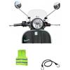 MOTO SPORT MONDO COMPATIBILE CON VESPA PX ARCOBALENO 150 DAL 1977 CUPOLINO PARABREZZA FACO PER SCOOTER SPOILER BASSO CHIARO CLASSIC ANTIVENTO TRASPARENTE PMMA AIR FLOW+KIT MONTAGGIO INCLUSO 35,5X23,5X3CM