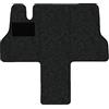Alpha-Tex Produktions- und Handels GmbH Tappetini adatti per Fiat Ducato Tipo 280, 290 ohne Ausschnitt für Gaspedal alle Sitzvarianten (Costruzione 1982-1994), Robust antracite | 1 pz. | Bordo blu scuro