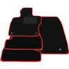 Somer Car Kit Tappetini Auto compatibili con Ford focus Mk3 2011-2018 | Set Tappeti in Moquette, Tappeto auto su misura, bordo rosso