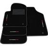Somer Car Kit Tappetini Auto compatibili con Fiat 500 Abarth 595 2010-2026 | Set Tappeti in Moquette, Bandiera Italia, Tappeto auto su misura