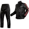 A-Pro Giacca Impermeabile Pantaloni Scooter Antipioggia Moto Alta Visibilità ROSSO 3XL