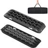 Froadp 2 Pezzi HDPE Piste di Recupero Traction Aid Recovery Board Piste Fuoristrada per Aiuta le Gomme a Uscire Dalla Fanghiglia Tappetino Piastre Fascia di Trazione per SUV RV Car Truck (Nero)