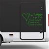 Generico Adesivo sticker camper frase frasi OGNI VIAGGIO LO FAI 3 VOLTE -caravan roulotte- accessori grafiche fiancata scegli colore cod.1979 (064 Verde Lime, cm 57 x 40)