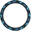 EZDLOWVBA Coprivolante blu fiore antiscivolo protezione UV e protezione solare universale misura 15 pollici auto Wheel Protector per donne uomini