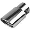 Mokassy 1 Terminale Di Scarico Auto PCS, Modifica del Tubo Di Scarico Auto, Tubo Di Scarico della Coda della Gola 2,1 a 1,5 Pollici in Acciaio Inox Universale (Argento)