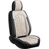 NOBQUA Coprisedili Auto Universali per 5 Posti in Vera Pelle-Compatibili con BMW Serie 1/2/3/4/5/6/7/8 - Impermeabili, Antiscivolo-Set Completo per SUV e Berlina