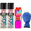 Ma-Fra Set 2 Confezioni Not Ice, Deghiacciante Spray ad Effetto Immediato, Adatto per Ogni Genere di Vetro e Cristallo dell'Auto, Formato 300ml - Paletta raschia Ghiaccio-5 Panni Microfibra 30x35 cm