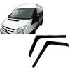 J&J AUTOMOTIVE Deflettori d'Aria per Ford Transit 2006-2013, Set da 2 Pezzi, Nero Fumé Oscurato Heko