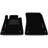 Generico Tappetini compatibili con Mercedes SLK R171 2004-2011, ricamo bandiera Italia, kit tappetini auto personalizzati, set tappeti in moquette, bordo nero.