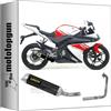 MOTOTOPGUN arrow 51503AON* + 51003MI scarico completo omologato open thunder alluminio nero compatibile con yamaha yzf r125 r-125 2008 2009 2010 2011 2012 2013 mototopgun