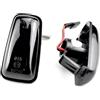 SQRHDF indicatore direzione 2x LED Indicatore Laterale Lampada Indicatori Direzione Luci Dinamiche Per Peugeot 106 II Per Citroen Per Berlingo ZX Per Fiat Per Scudo Freccia Retrovisore(Smoky-black)