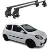 OMAC Barre Transversali in Acciaio per Tetto per Renault Twingo II 2007-2014 - Antifurto Incluso - Testato City Crash - DIN 75302:2019 - ISO/PAS 11154:2006 - Carico Massimo 50 kg Nero