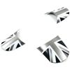 uvcany Lo stile del UK Accessor interni Auto Copertura del volante, Adesivo per volante per Mini Cooper One/S/JCW Serie R R53 2002-2006(Senza pulsanti multifunzione, Union Jack Grigio)