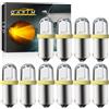 Qasim Led 10-Pack DC 6V / 6.3V Lampadina LED ambra T4w BA9S 44 47756 1847 Pinball Toy Cars Indicatore luminoso Cruscotto per auto Indicatore Lampadine per retromarcia interne