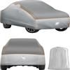 tectake® Copriauto Antigrandine Impermeabile, Traspirante per Auto, Protezione Ottimale da Pioggia e Grandine, Strato in Gommapiuma 4 mm, Orlo Elastico a Cucitura Doppia - M (431 x 165 x 120 cm)