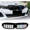 IDENUONA Kit Griglia Paraurti Anteriore Con Luce Per BMW Serie 3 G20 G21 G28 2019-2022 Nero