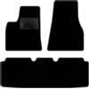 QUEMAR Tappetini Auto compatibili con Tesla Model S 2012-2021 / Kit Tappeti Moquette e Gomma su Misura (Set 2 Anteriori + 1 Posteriore) / Ricami e Colori Personalizzati (Bordo Antracite, 0 Ricami)