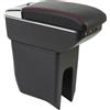 OYHCM Bracciolo Centrale per Dacia Spring/Spring Electric/Renault K-ZE, Doppio Scomparto, Pelle Nera, Facile da Installare, Accessorio Auto Personalizzato