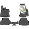 WALSER Tappetini in gomma per auto XTR su misura compatibile con VW Golf 7 08/2012-10/2021, Golf 8 07/2019-Oggi, Tappetini auto antiscivolo