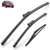 Autozonea Set tergicristallo anteriore e posteriore per Fiat Bravo 2007-2013 2008 2009 2010 2011 spazzola tergicristallo rivestita 241812(Left hand drive)