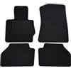J&J AUTOMOTIVE Tappetini in Tessuto per BMW X3 F25 2010-2017, Set da 4 Pezzi Anteriori e Posteriori, di Velluto su Misura, Antiscivolo, Colore Nero