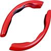 HUANGLDGS 2 Pezzi Coprivolante Auto per Opel Mokka B/GS Line+/ Ultimate 2021 2022 2023 2024, Coprivolante Segmentato Copertura del Volante Copri Volante Antiscivolo Accessori Auto,Red