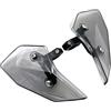 F Fityle 2 Pezzi Deflettori Laterali per Parabrezza per Motociclette, Spoiler in Pp E Materiale Metallico, Deflettori per Parabrezza per V85tt (2019-2025) Motocicletta, Dimensioni 25x15x5cm, Grigio